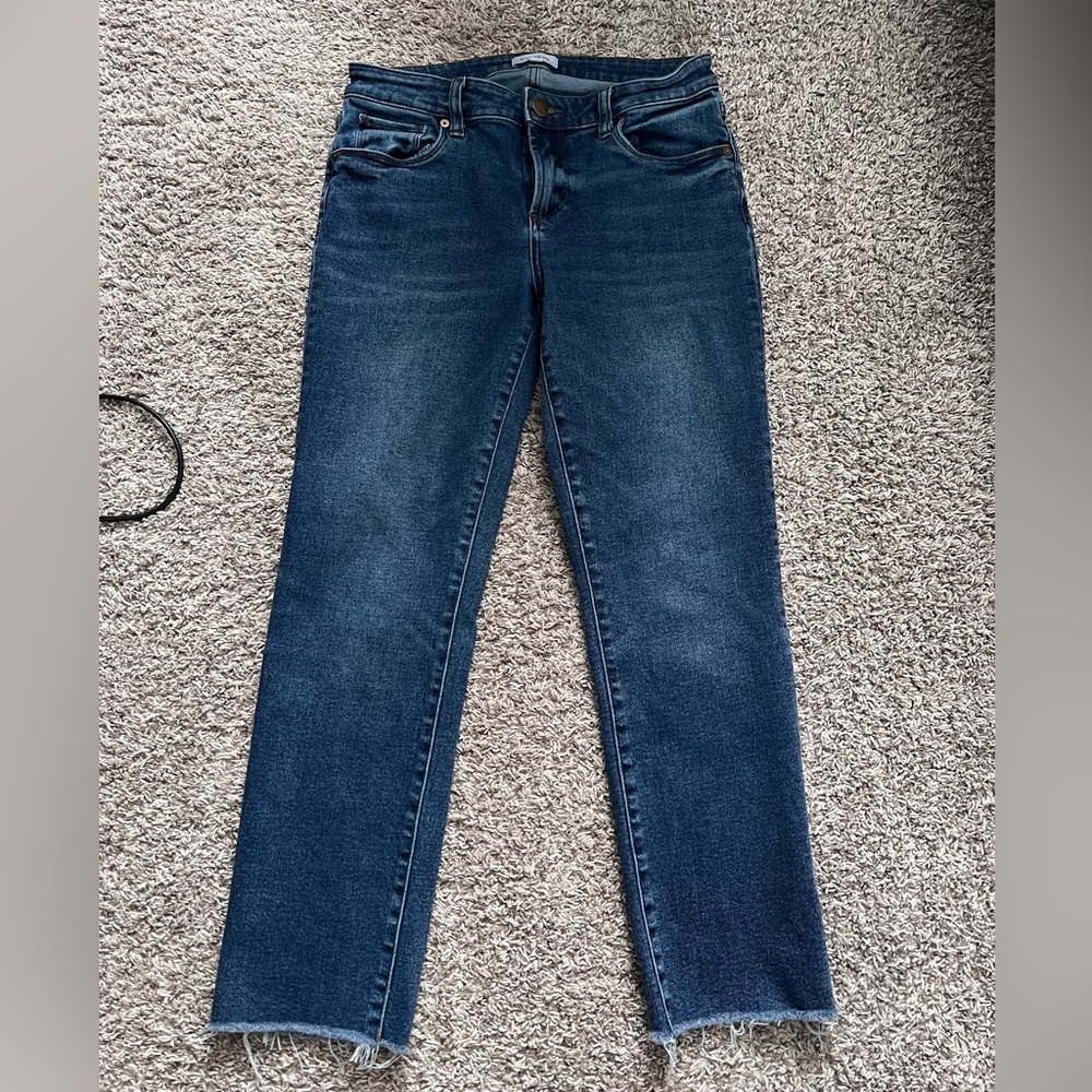 Evereve Dark Blue Straight Leg Jeans
